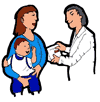 Obstetrician with Child Clip Art