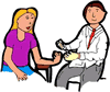 Doctor with Patient Needle Clip Art