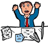 Angry Office Supplies Clipart
