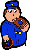 Cop Eating Donut