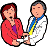Doctor Discussing Charts Clipart