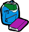 Backpack with Binders Clipart