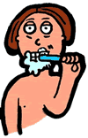 Man Brushing Teeth Clipart