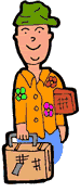 Man Carrying Luggage Clipart