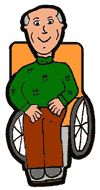 Senior in Wheelchair Clipart