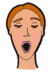 Tired Yawning Woman Clipart