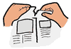 Hands Ripping Paper Clipart