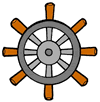 Ship's Steering Wheel Clipart