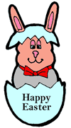 Happy Easter Bunny in Easter Egg Clipart