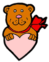 Bear Holding Heart