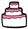 Three Tier Wedding Cake Clipart