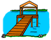 Dock on Lake Clipart