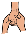 Hands Massaging Foot Clipart