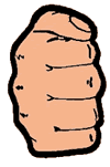 Hand in a Fist Clipart