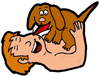 Dog Licking Man Face