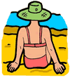Looking out to the Water on a Beach Clipart