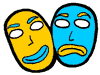 Comedy & Tragedy Masks Clipart
