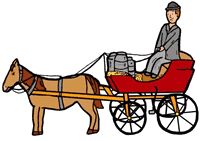 Horse & Buggy Delivery Clipart