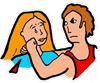 Man Punching Woman Clipart