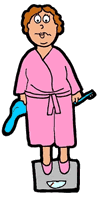Lady on Scale Clipart