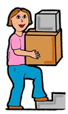 Lifting Boxes Clipart