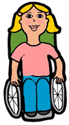 girl in Wheel Chair Clipart
