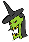 Scary Sharp Tooth Witch