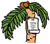 Message on Coconut Tree Clipart