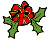 Ribbon with Holly Clipart