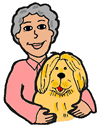 Senior Holding Dog Clipart