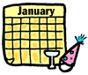 January New Years Clipart