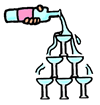 Champagne Pouring Clipart