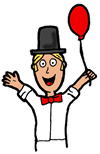 Celebrating with a Balloon Clipart