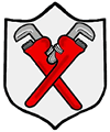Plummer Pipe Wrench Shield Clipart