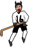Devil Hockey Player Clipart