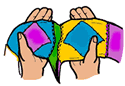 Hands Holding Quilt Clipart