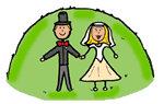 Married Stick Figure Couple Clipart