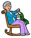Senior Knitting Clipart