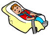 Toddler in Car Seat Clipart