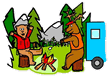 Camping Deer & Bear