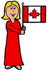 Holding Canadian Flag