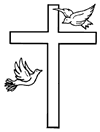 Cross with Doves Clipart
