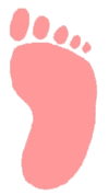 Pink Baby Footprint Clipart