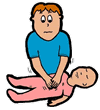 CPR Performed on Child Clip Art