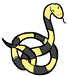 Black & Yellow Snake Clipart