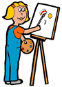 Girl Painting Clipart
