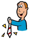 Man Holding Tie Clipart
