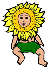 Sunflower Costume Clipart