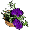 Lilac Flower Basket Clipart