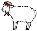 Lamb Wearing Bonnet